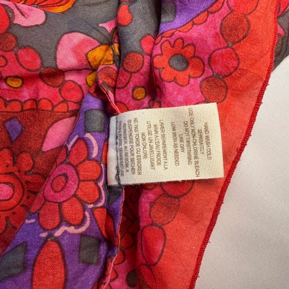 Free People Baby Doll Empire Waist Gray Pink Floral‎ Size 6 - Picture 6 of 6